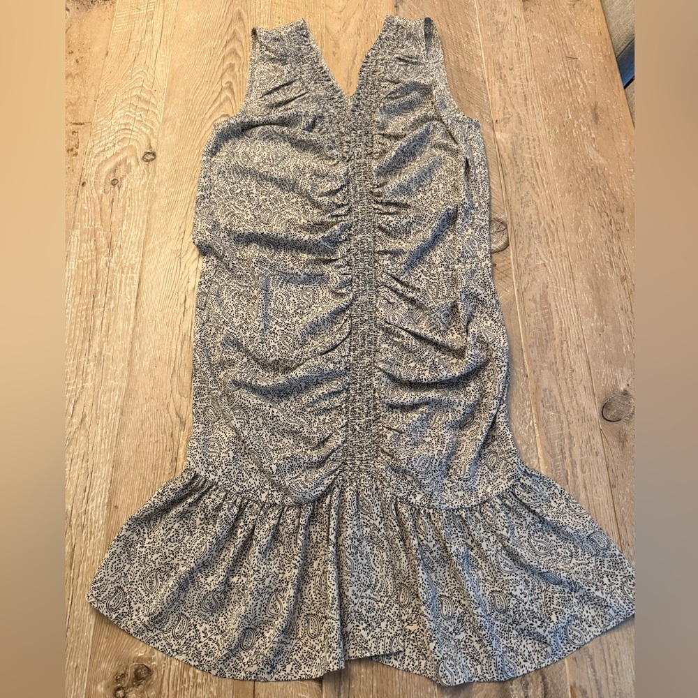 La Charme U gathered front dress paisley Size S